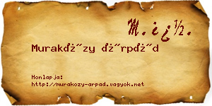 Muraközy Árpád névjegykártya
