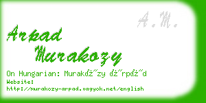 arpad murakozy business card